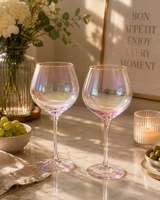 Rhianna Pink Frosted Deco Set Of 2 Gin Glasses