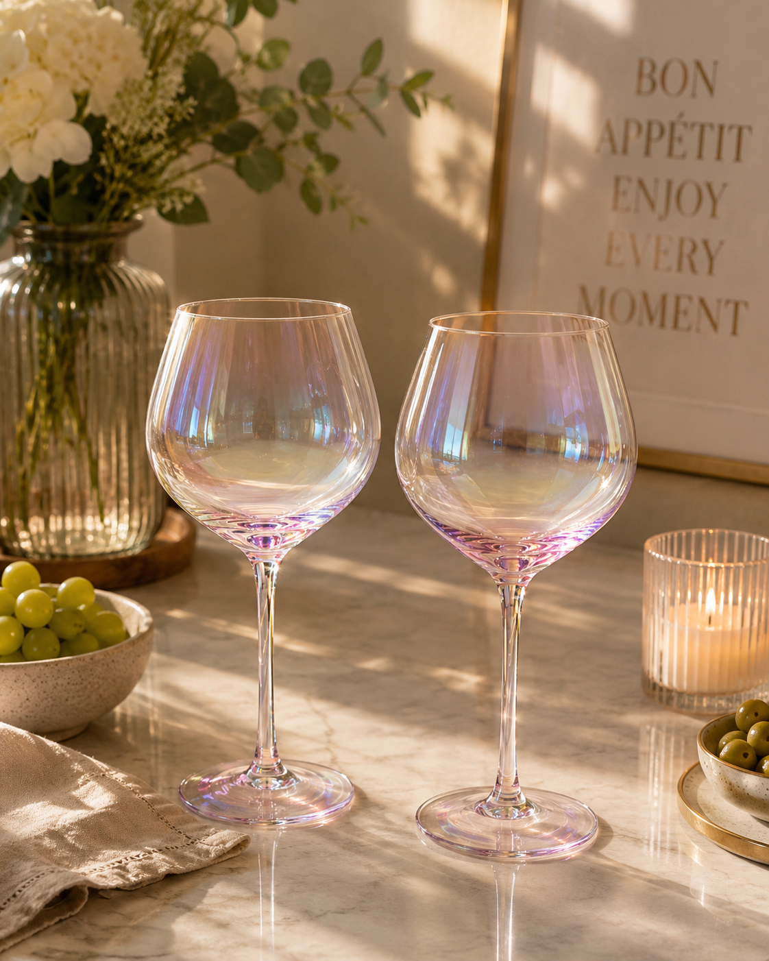 Rhianna Pink Frosted Deco Set Of 2 Gin Glasses