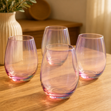 Rhianna Frosted Deco Set Of 4 Tumbler Glasses