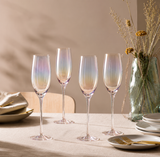 Rhianna Frosted Deco Set Of 4 Champagne Glasses