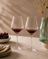 Edward Set Of 2 Crystal Burgundy Glasses