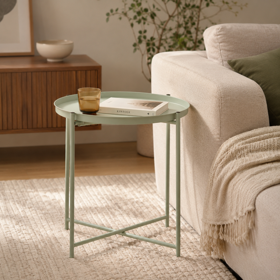 Cassie Green Iron Side Table