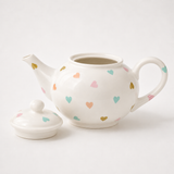 Isaac Confetti Teapot with Hearts Design