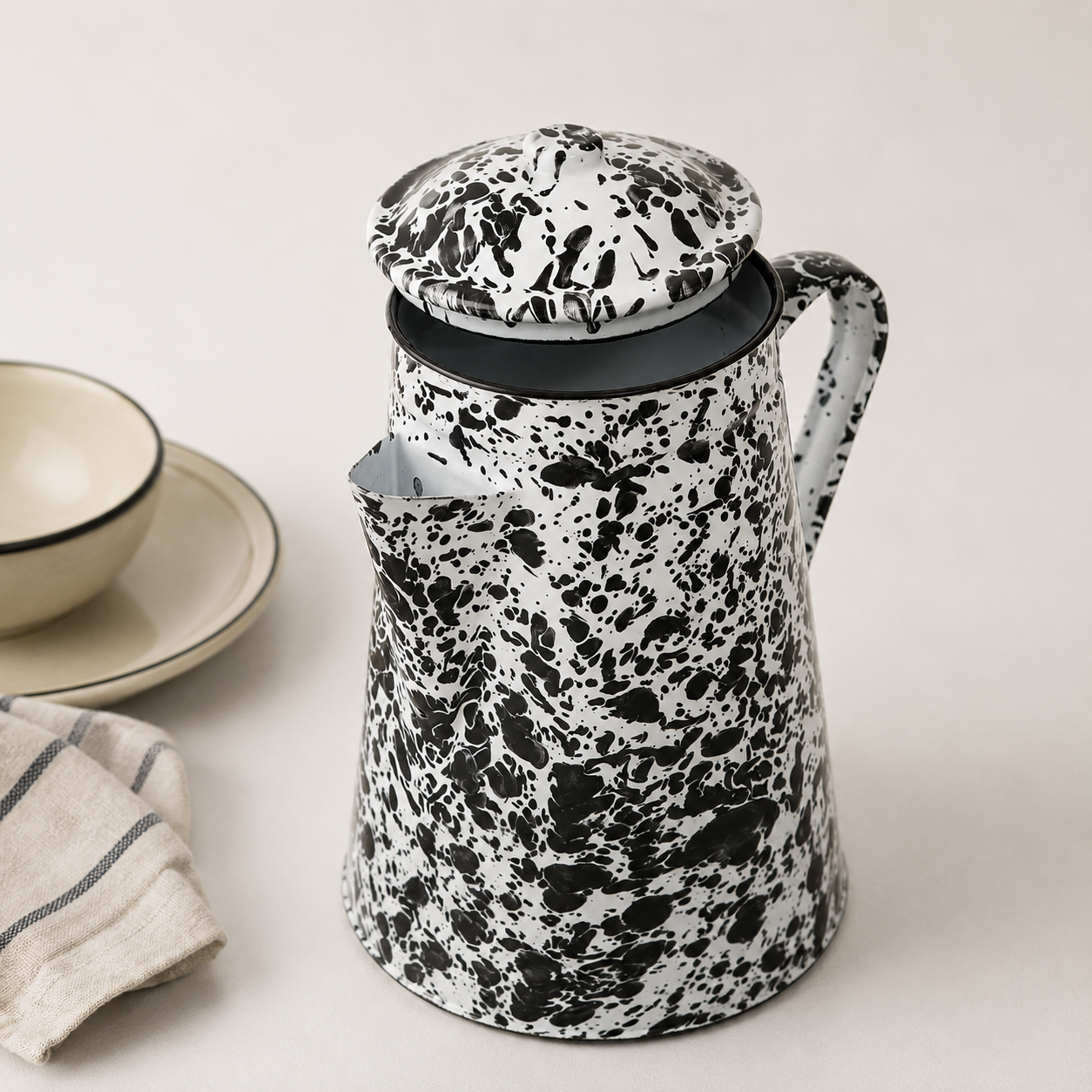 Isaac Black And White Patterned Teapot