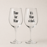 Jacob Set of 2 Time For Wine Large Wine Glasses