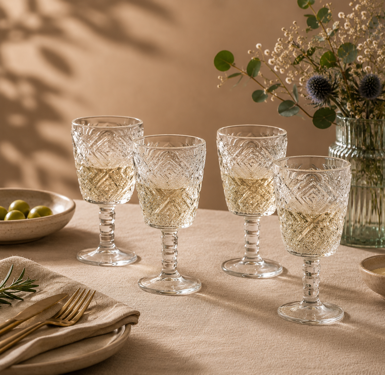 Eve Set Of Four Clear Wine Glasses