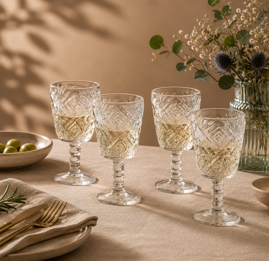Eve Set Of Four Clear Wine Glasses