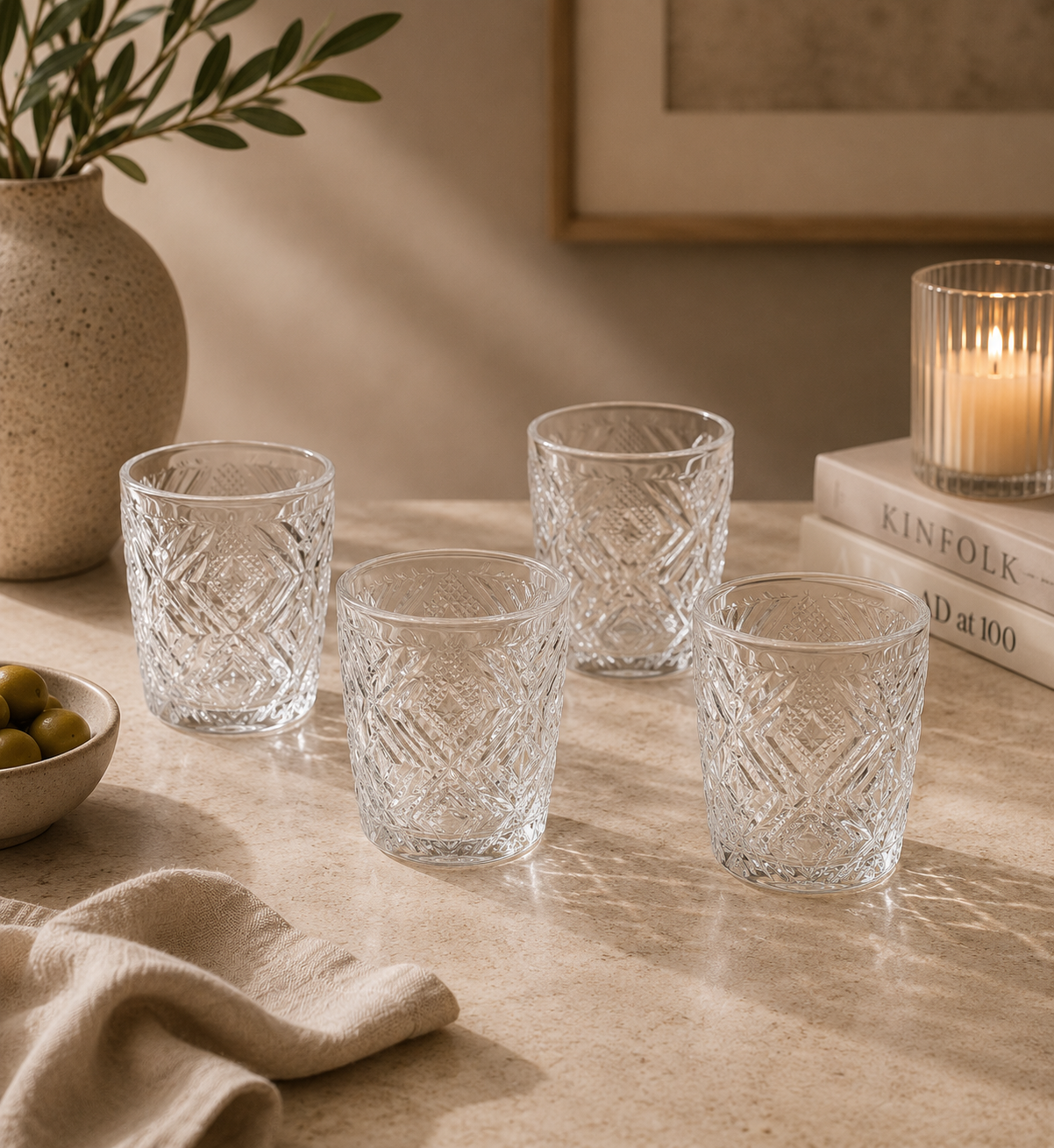 Eve Set Of Four Clear Glass Tumblers