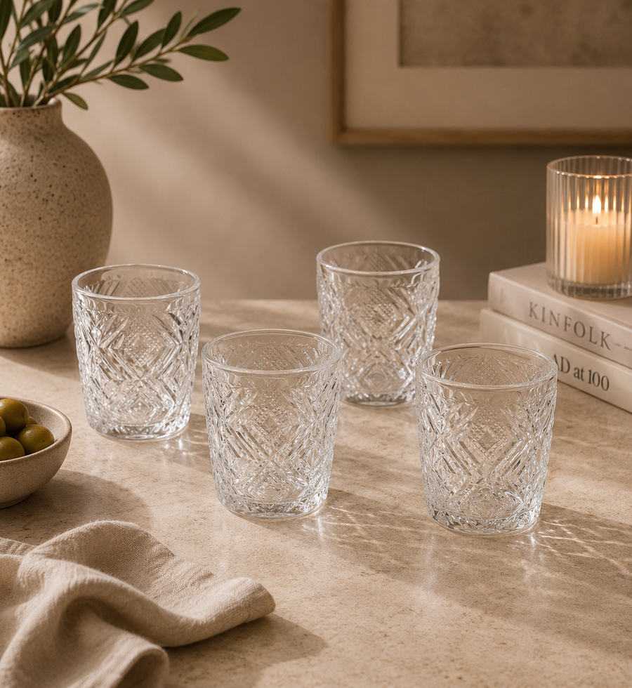 Eve Set Of Four Clear Glass Tumblers