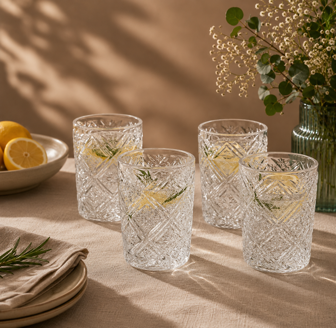 Eve Set Of Four Clear Glass Tumblers