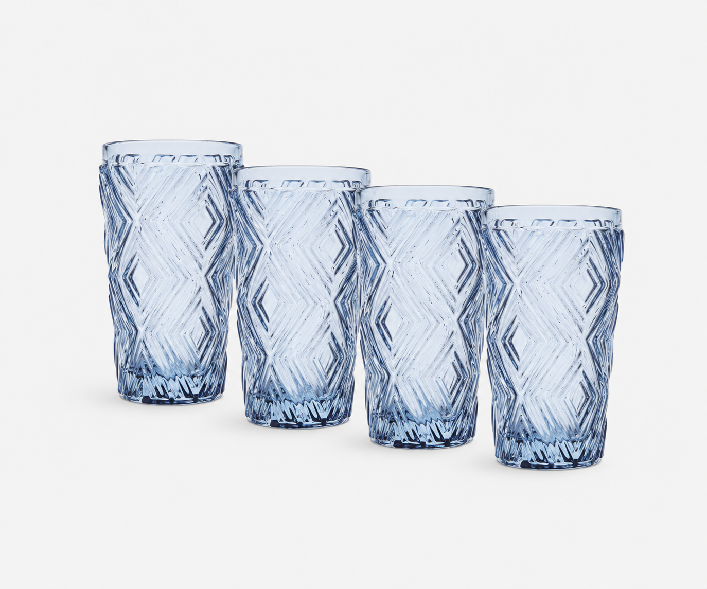 Eve Set Of Four Blue Highball Glasses