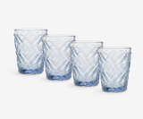 Eve Set Of Four Embossed Blue Tumblers