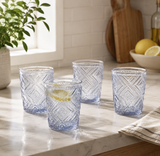 Eve Set Of Four Embossed Blue Tumblers