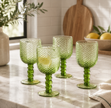Eve Set Of Four Green Wine Glasses