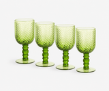 Eve Set Of Four Green Wine Glasses