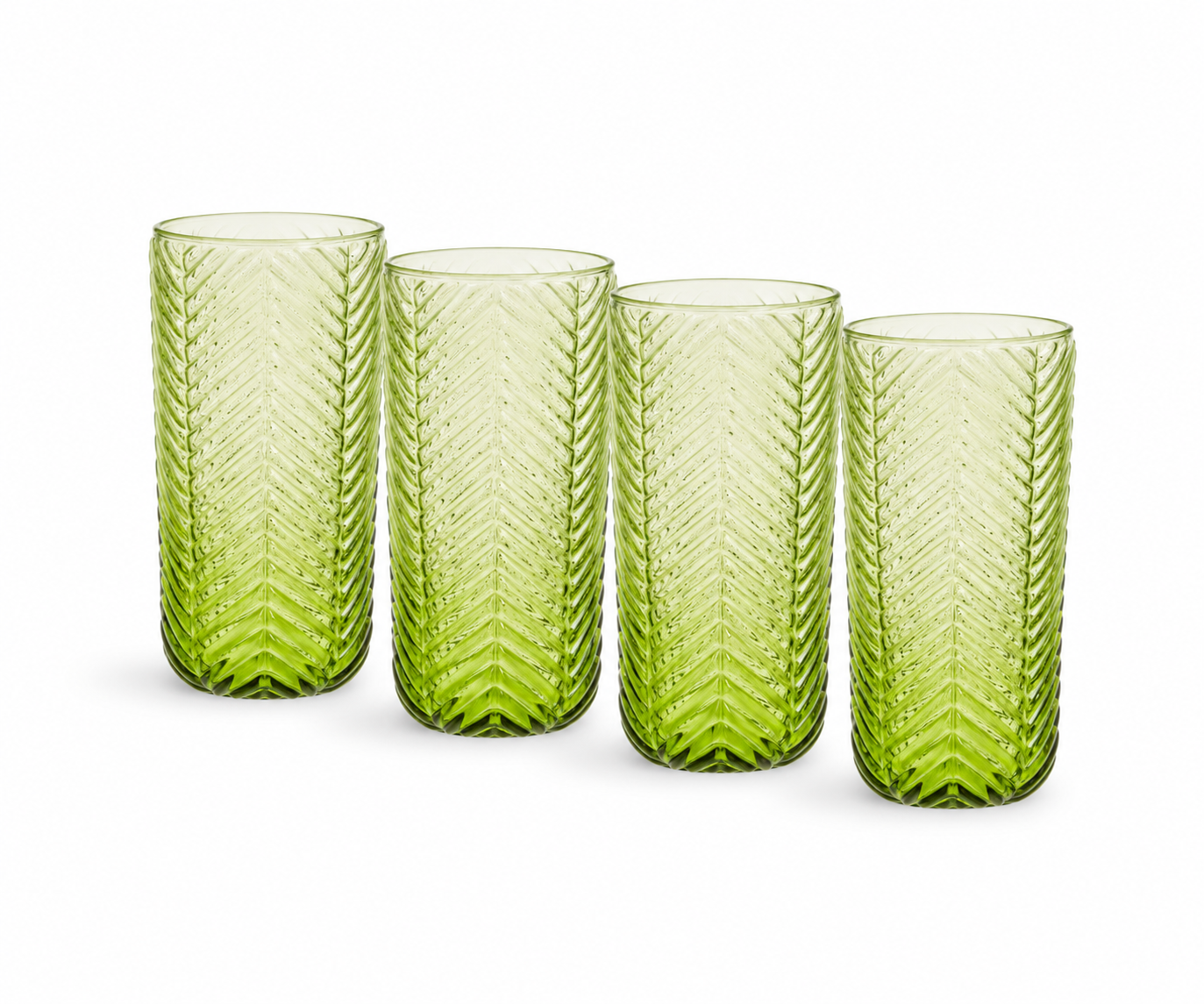 Eve Set Of Four Green Highball Glasses