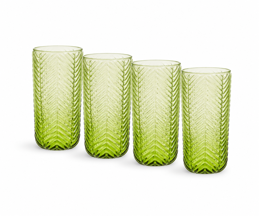 Eve Set Of Four Green Highball Glasses