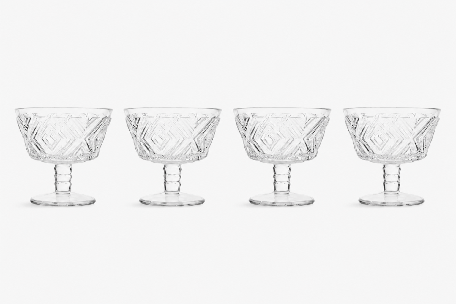 Eve Set of 4 Glass Dessert Bowls
