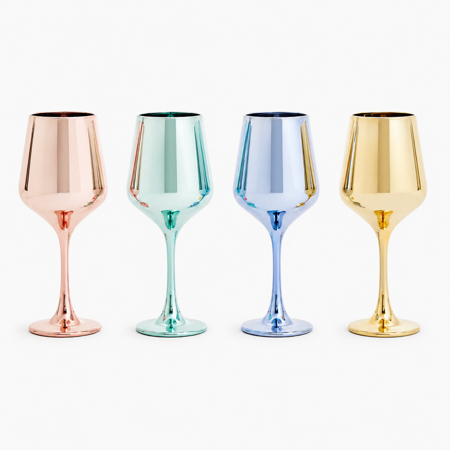 Kayla Assorted Colours Set Of Four Wine Glasses