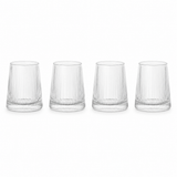 Bradley Set of Four Ribbed Glass Tumblers