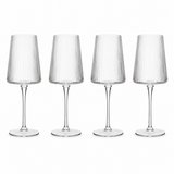 Bradley Set of Four Ribbed Wine Glasses 430ml