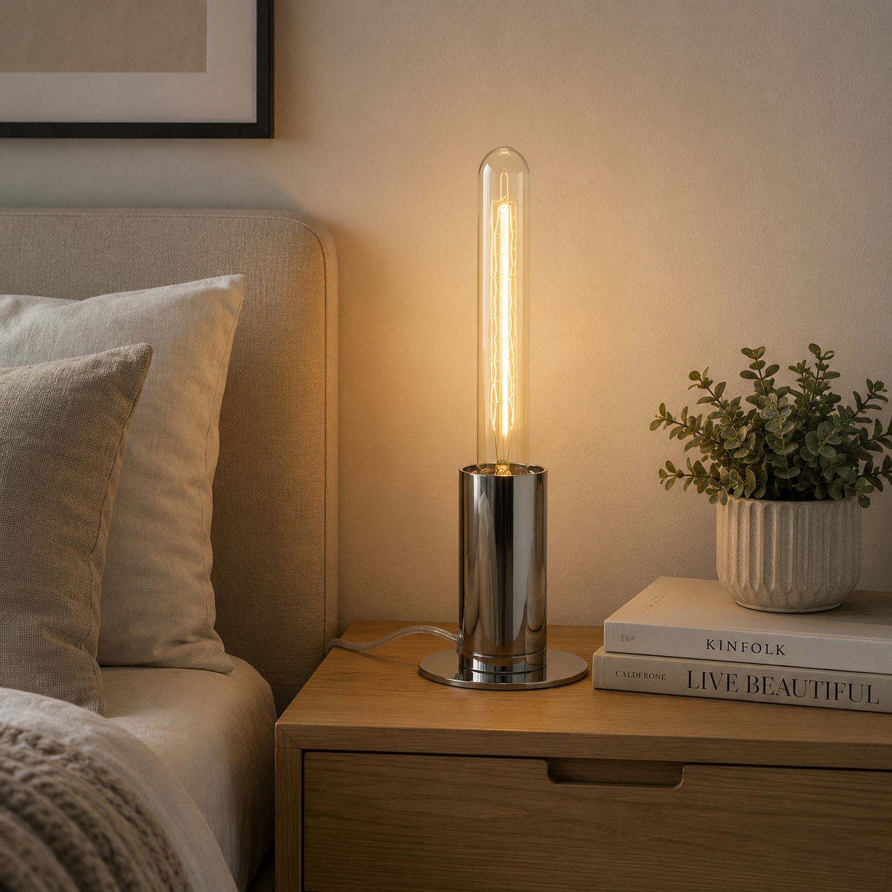 Bradley Chrome Finish Table Lamp