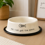 Tinkerbell Pets 0.4Ltr Cat That Got The Cream Bowl