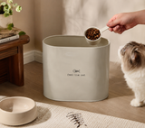 Tinkerbell Pets Cream Cat Food Storage Bin with Scoop 6.5 Litre