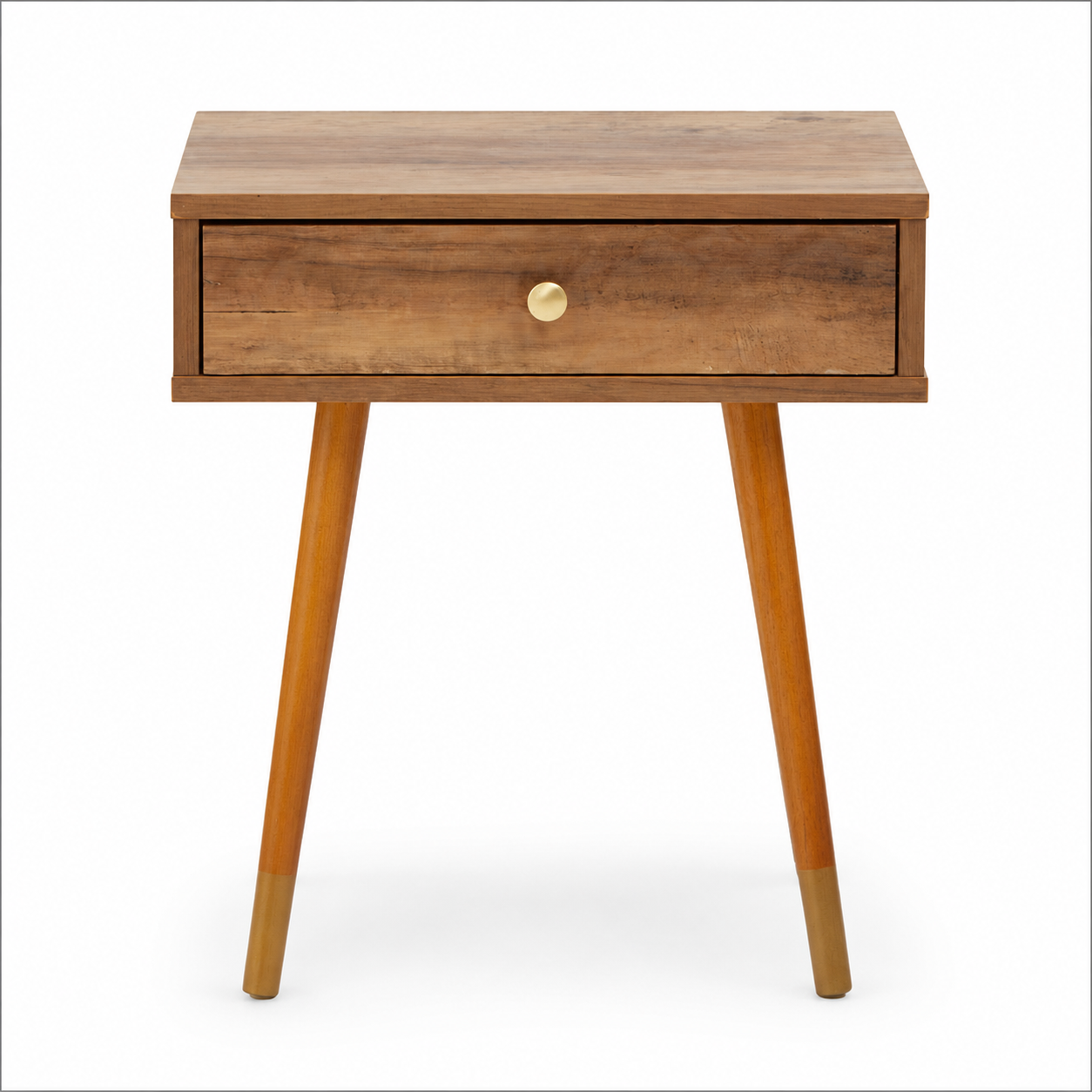 Jacob Wood Veneer Bedside Table with 1 Drawer