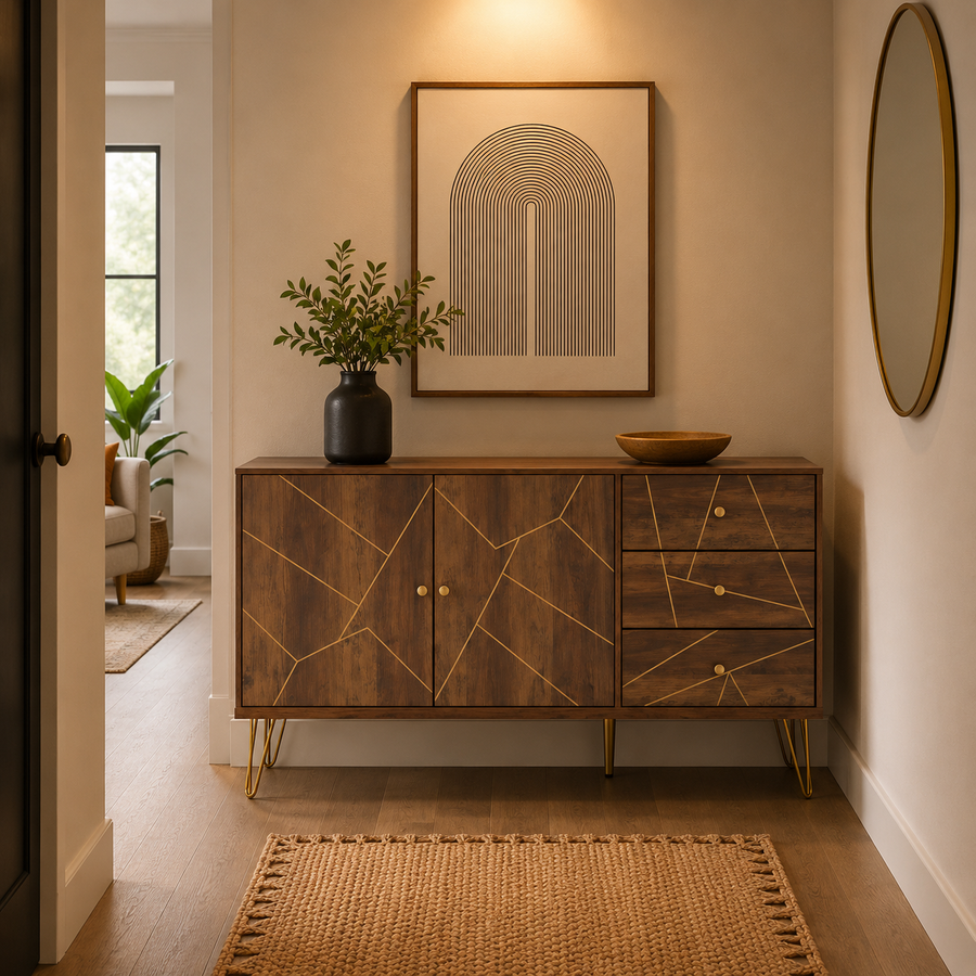 Jaasiel Sideboard with 2 Doors and 3 Drawers