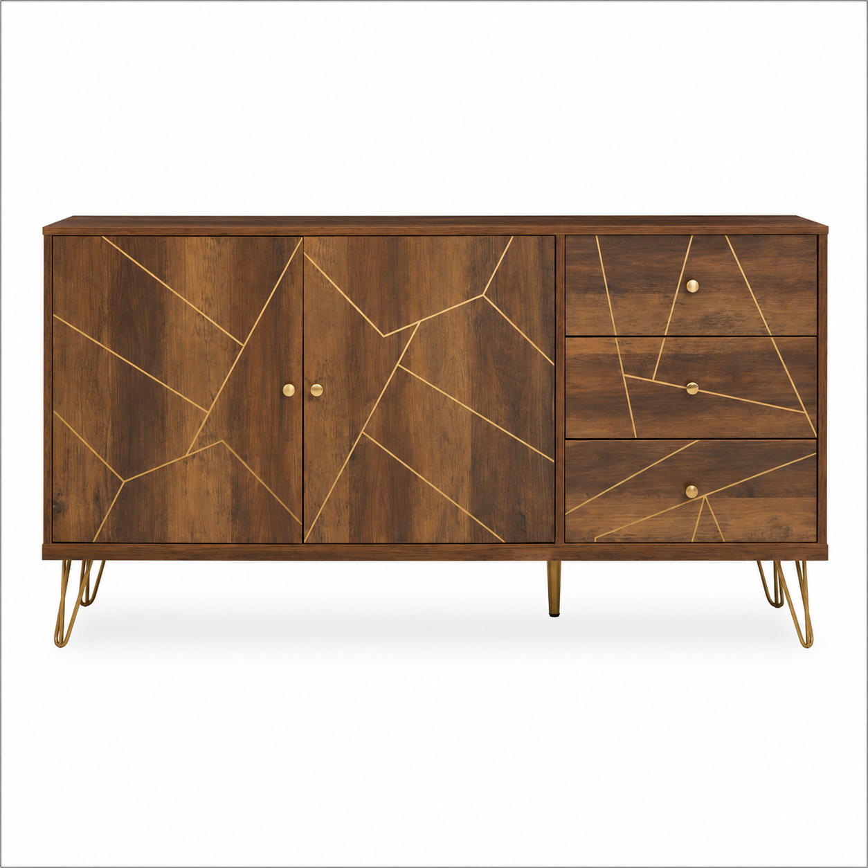 Jaasiel Sideboard with 2 Doors and 3 Drawers