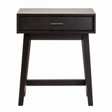 Remel One Drawer Black Wood Finish Side Table