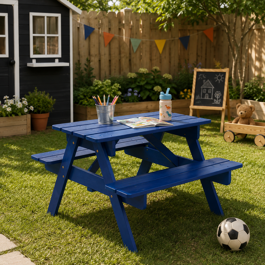 Mia Blue Kids Picnic Bench