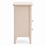 Classic John Two Drawer Taupe Wood Side Table
