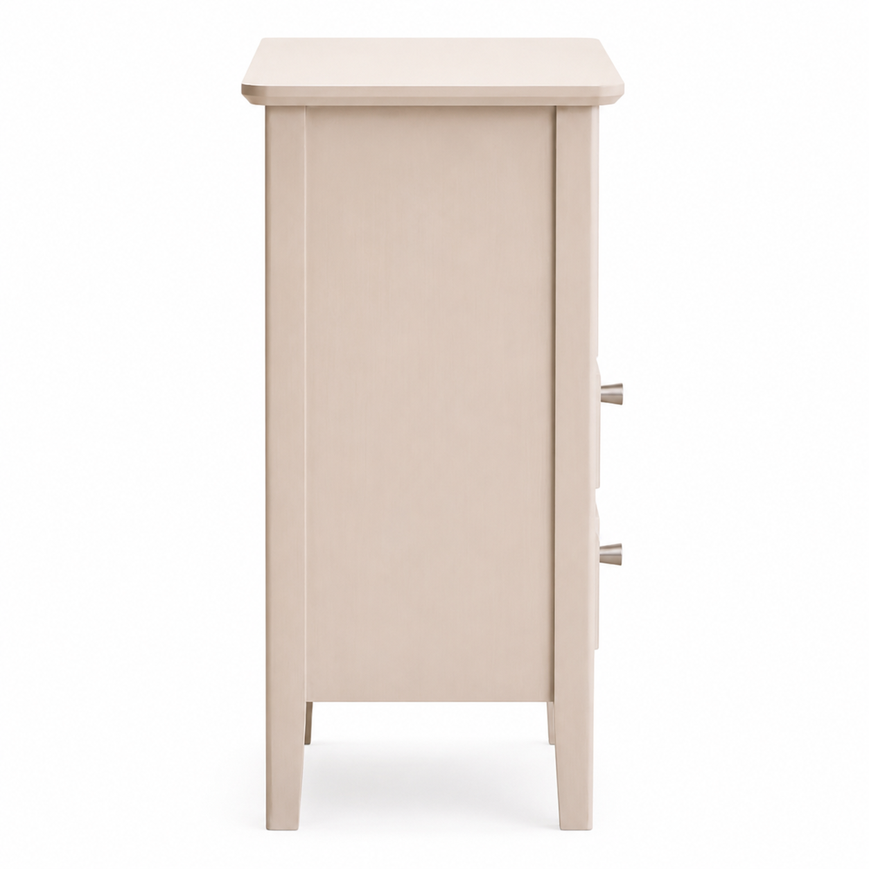 Classic John Two Drawer Taupe Wood Side Table