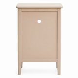 Classic John Two Drawer Taupe Wood Side Table