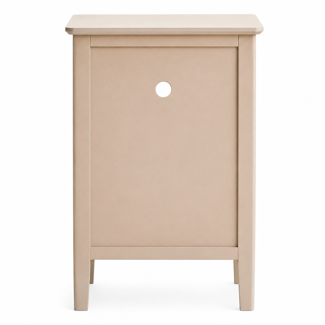 Classic John Two Drawer Taupe Wood Side Table