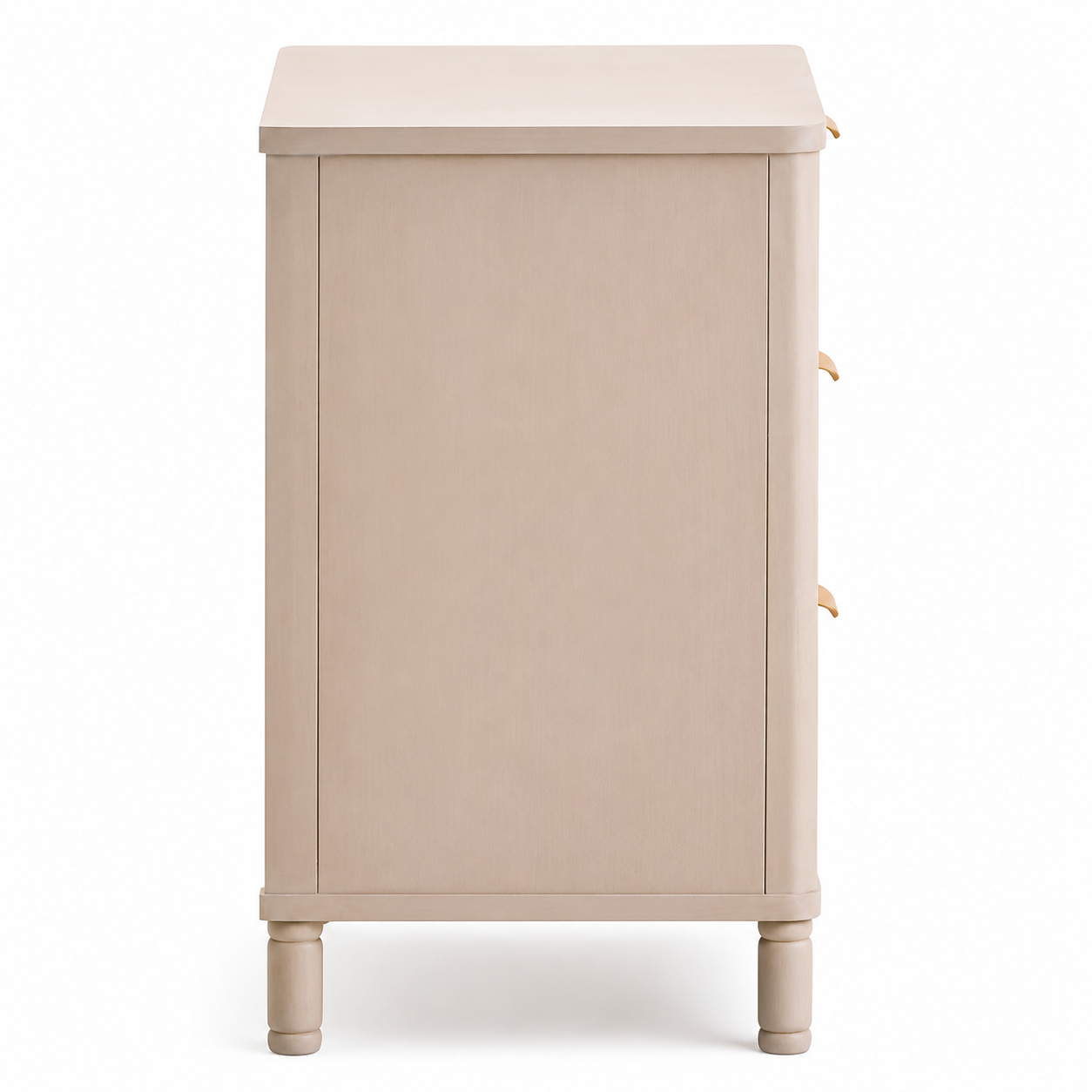 Mia Reed Detail Taupe Finish Three Drawer Chest