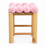 Eva Pink Pom Pom Stool
