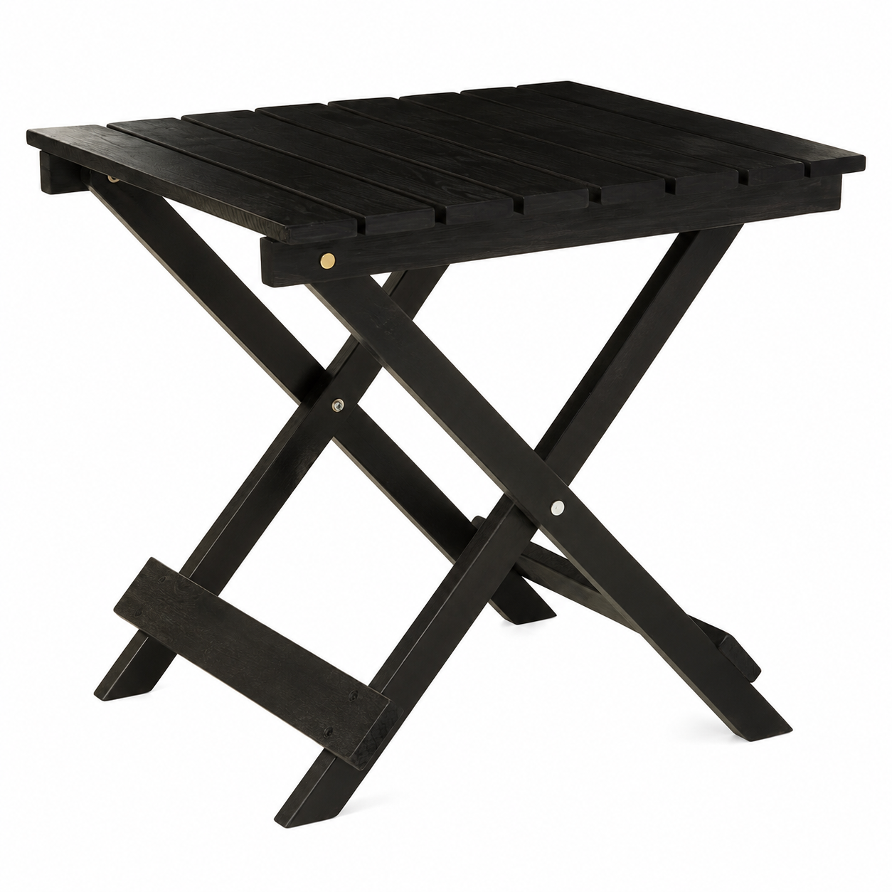 Nehemiah Black Wood Folding Portable Table