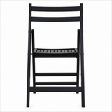 Nehemiah Black Wood Folding Chair