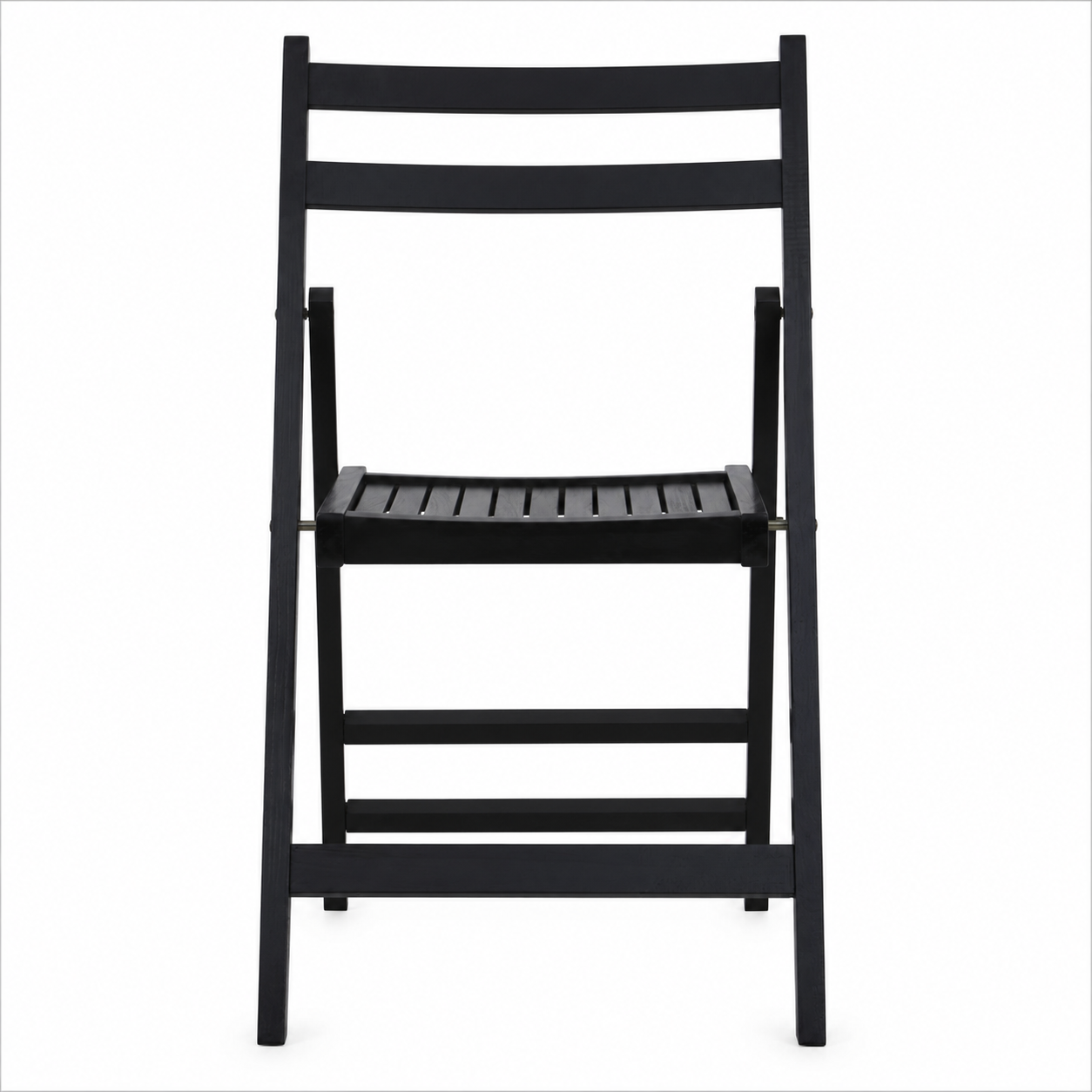 Nehemiah Black Wood Folding Chair