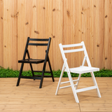 Nehemiah Black Wood Folding Chair
