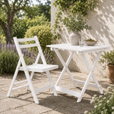 Nehemiah Portable White Folding Table