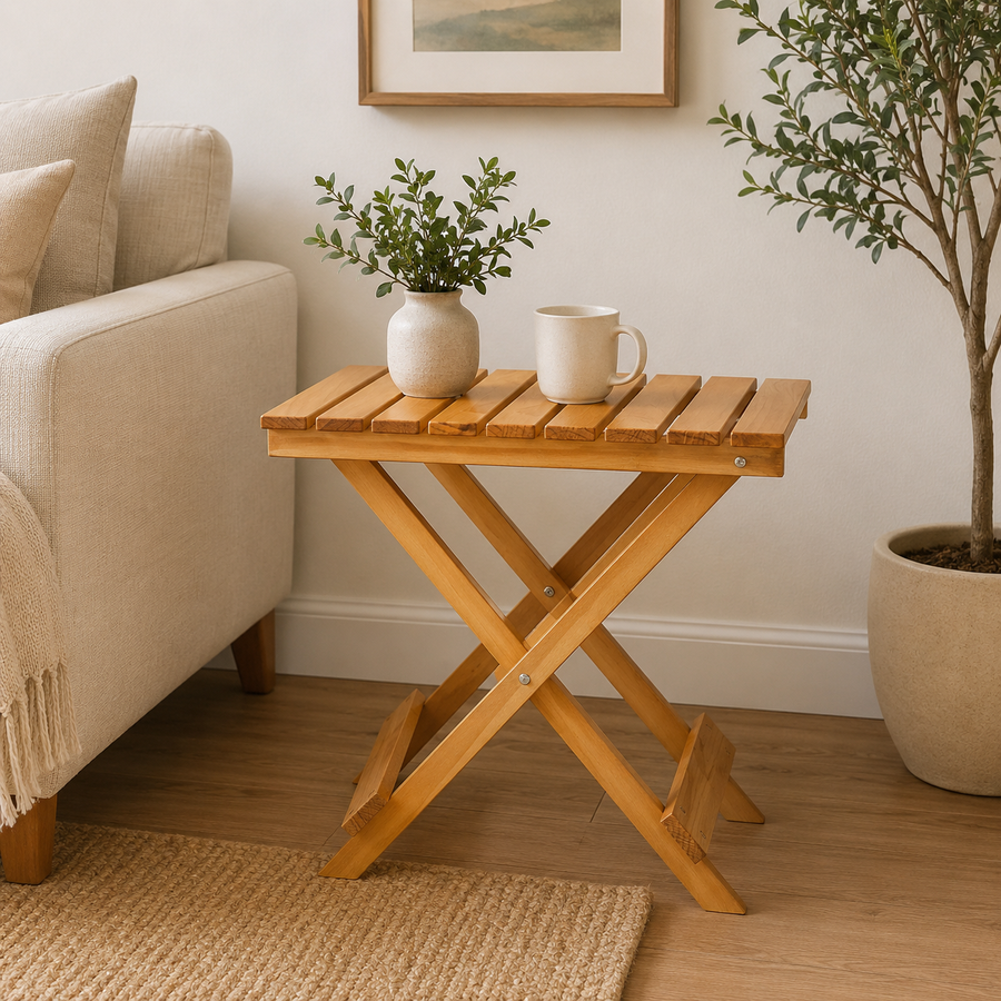 Nehemiah Natural Finish Folding Table