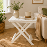 Nehemiah Portable White Folding Table