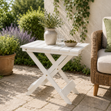 Nehemiah Portable White Folding Table