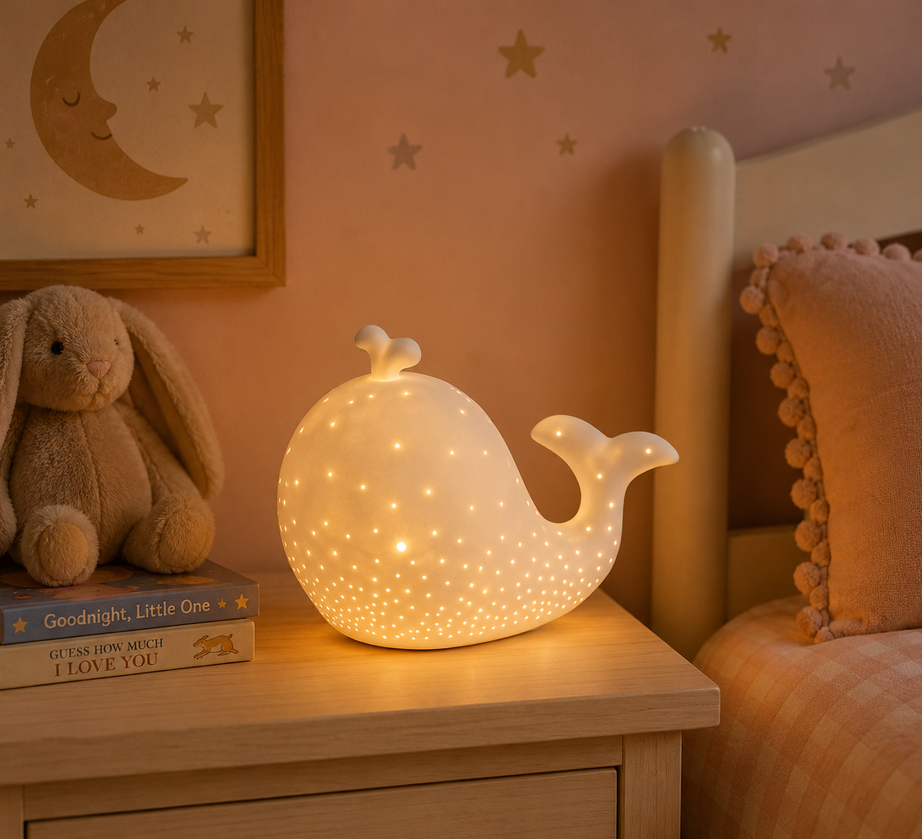 Eva Kids Whale Ceramic Night Light