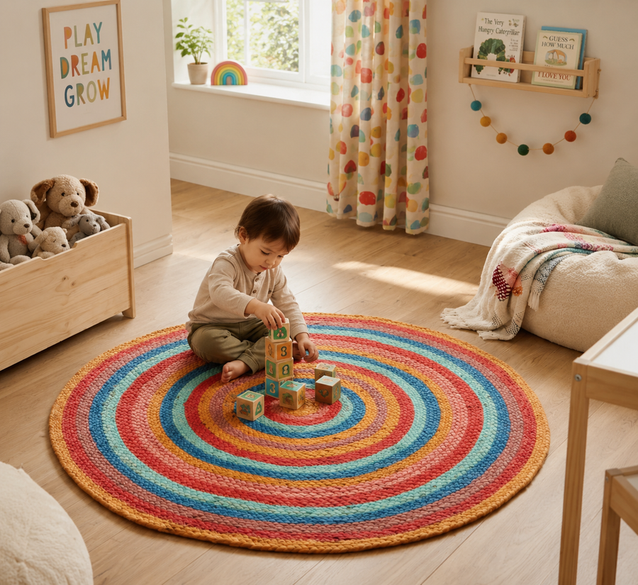 Eva Kids Rainbow Rug