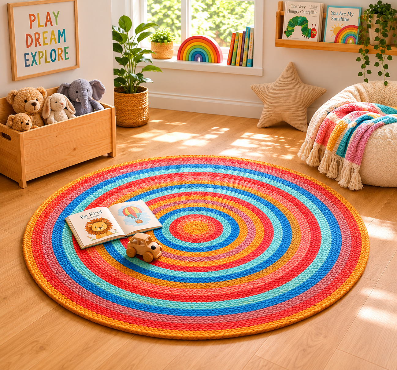 Eva Kids Rainbow Rug